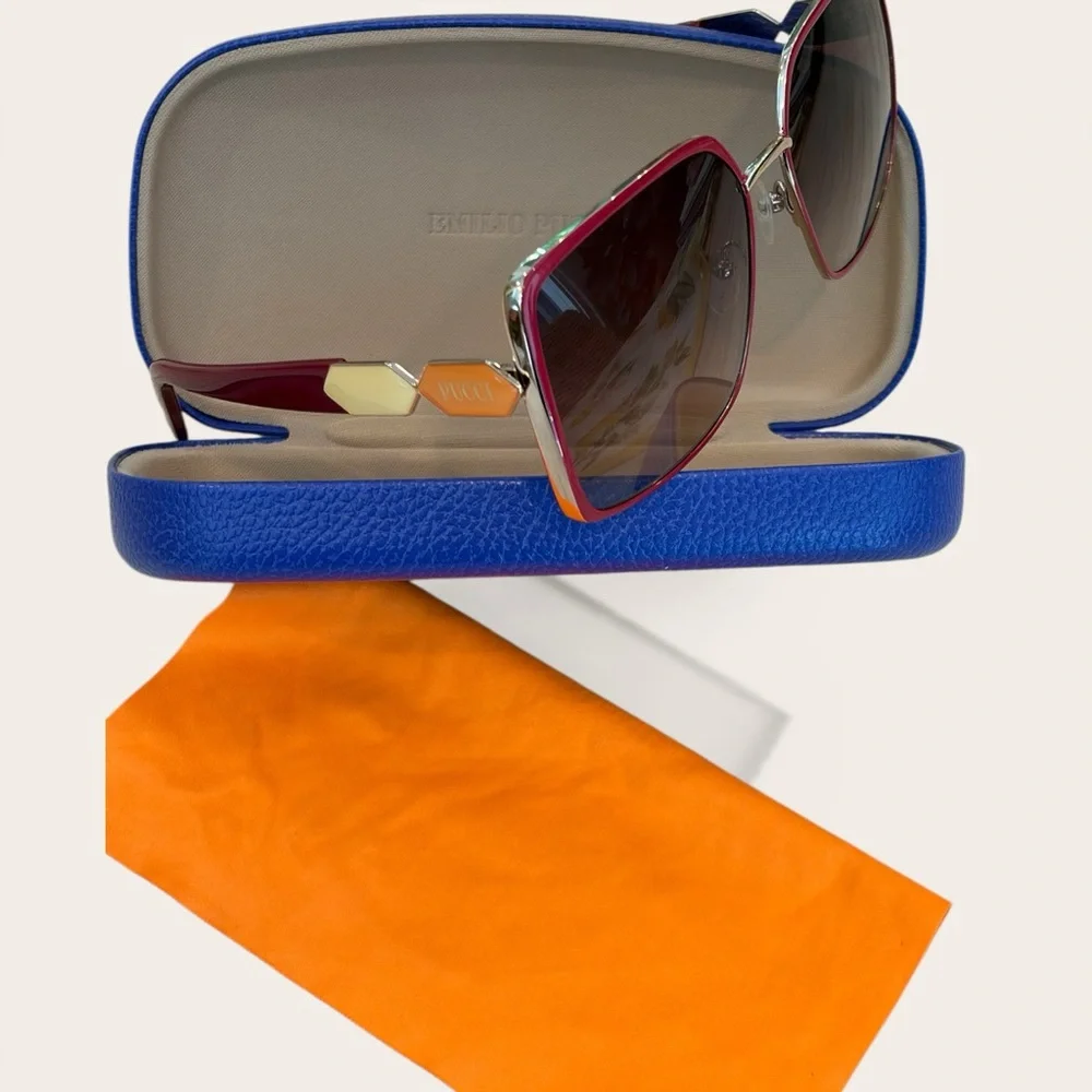 Emilio Pucci Pink Square Sunglasses